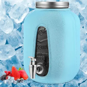 1 Gallon Glass Drink Dispensers Water Jug Cover Insulated Neoprene, Glass Beverage Dispenser Cover Water Bottle Sleeve for Blocks UV Rays for 1 Gallon Drink Dispenser