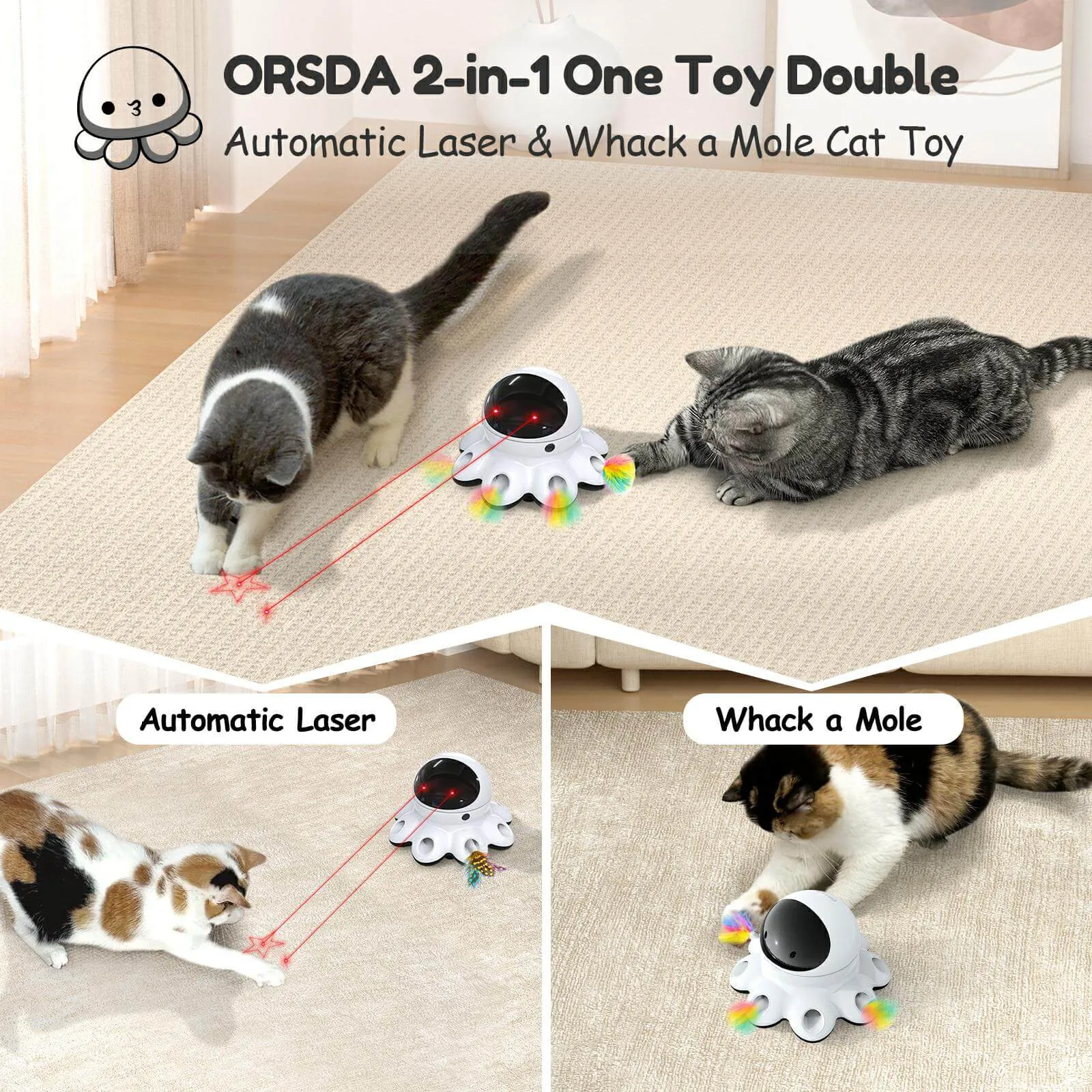 2-in-1 Cat Laser Toys