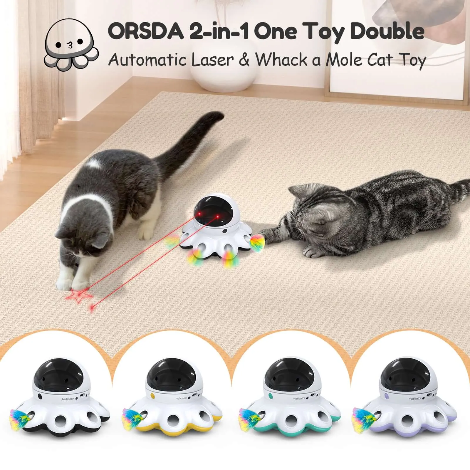 2-in-1 Cat Laser Toys