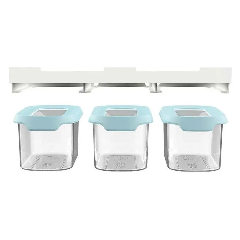 3 Pieces 900Ml Airtight Under Shelf Container Ie-1