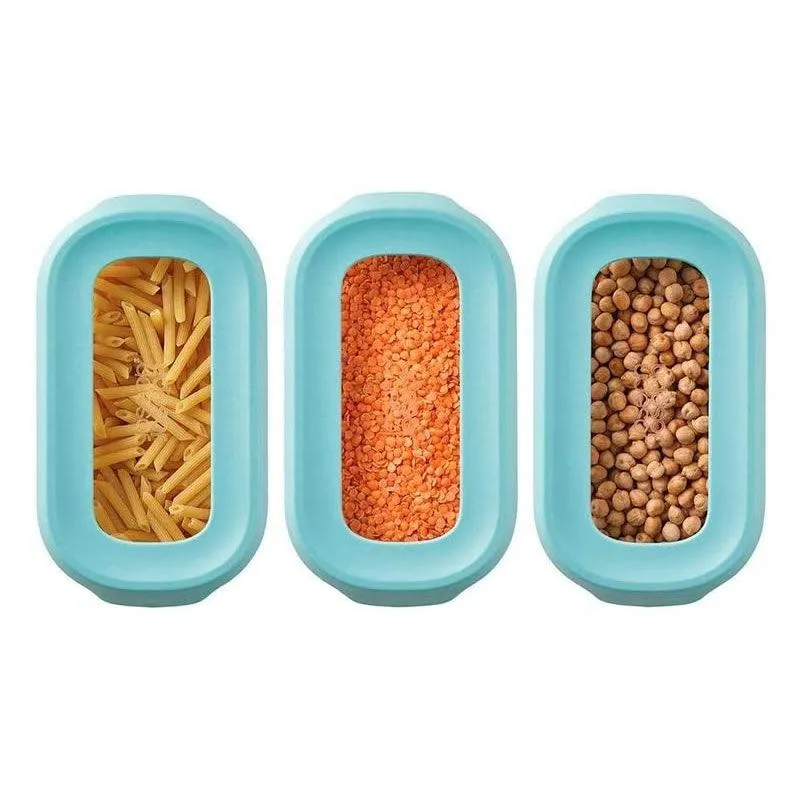 3 Pieces 900Ml Airtight Under Shelf Container Ie-1