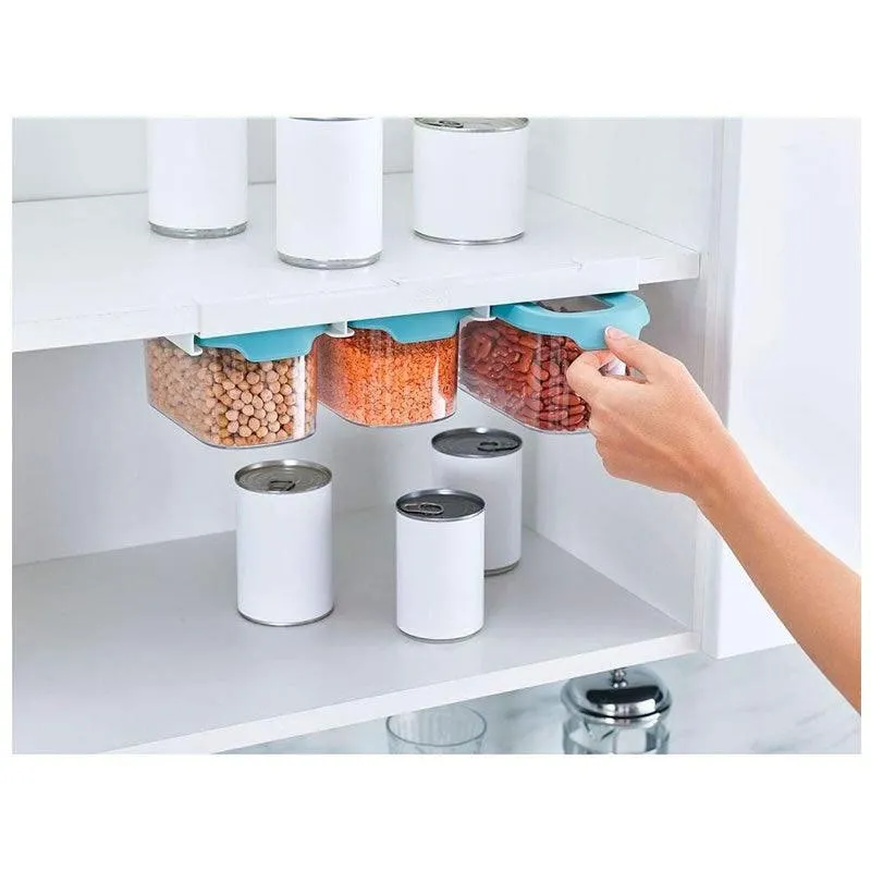 3 Pieces 900Ml Airtight Under Shelf Container Ie-1