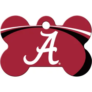 Alabama Crimson Tide Dog Tag, Large Bone