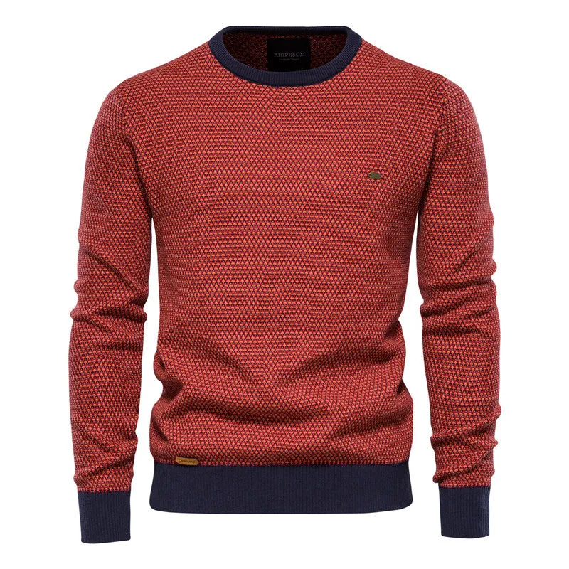 Angelo Ricci™ Casual Warm High Quality O-Neck  Knitted Pullover