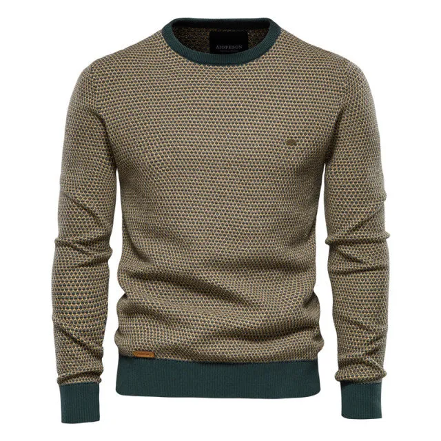 Angelo Ricci™ Casual Warm High Quality O-Neck  Knitted Pullover