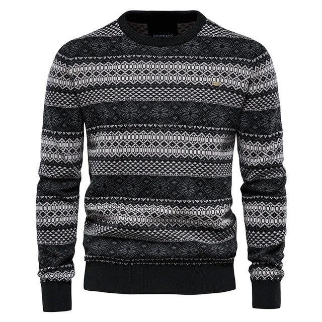 Angelo Ricci™ Designer High Quality Spliced Cotton Pullover