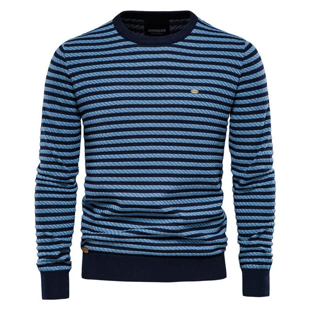 Angelo Ricci™ Designer High Quality Spliced Cotton Pullover