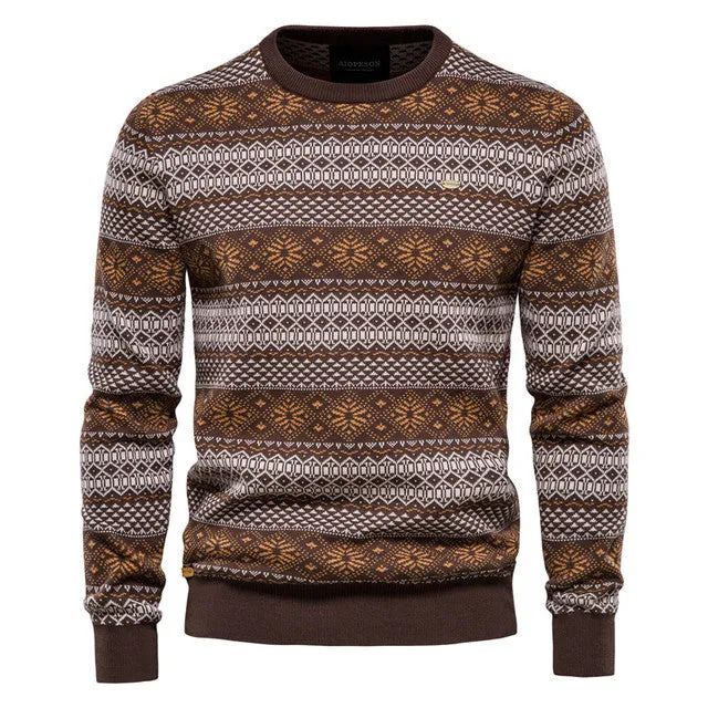 Angelo Ricci™ Designer High Quality Spliced Cotton Pullover