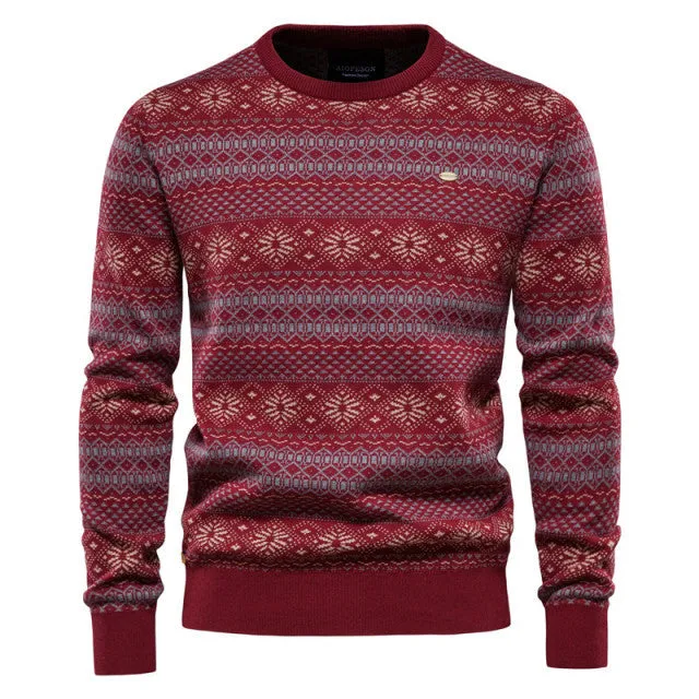 Angelo Ricci™ Designer High Quality Spliced Cotton Pullover
