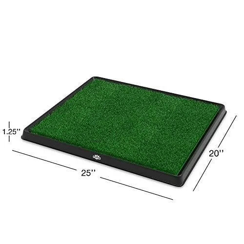 Artificial Grass Bathroom Mat for Puppies and Small Pets- Portable Potty Trainer for Indoor and Outdoor Use by PETMAKER- Puppy Essentials, 20" x 25"
