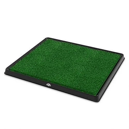 Artificial Grass Bathroom Mat for Puppies and Small Pets- Portable Potty Trainer for Indoor and Outdoor Use by PETMAKER- Puppy Essentials, 20" x 25"