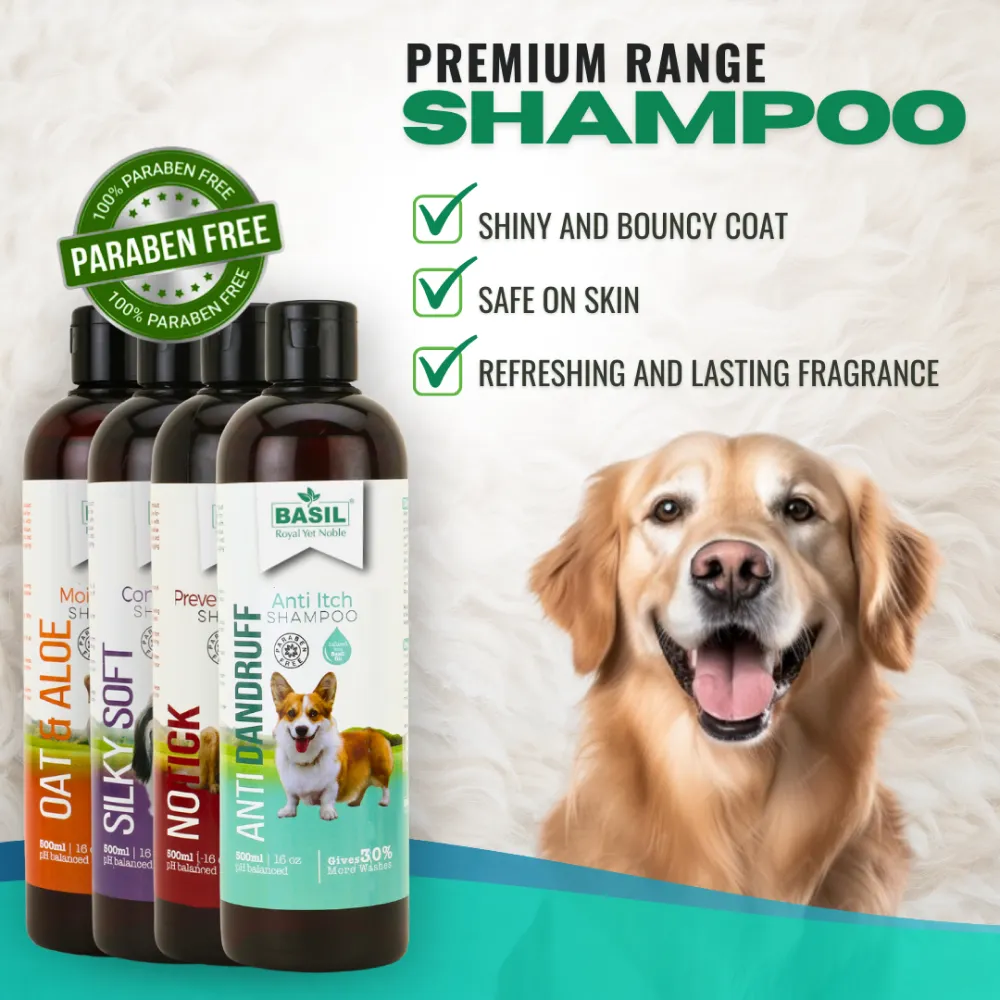 Basil Anti Dandruff & Anti Itch Shampoo for Dogs and Cats