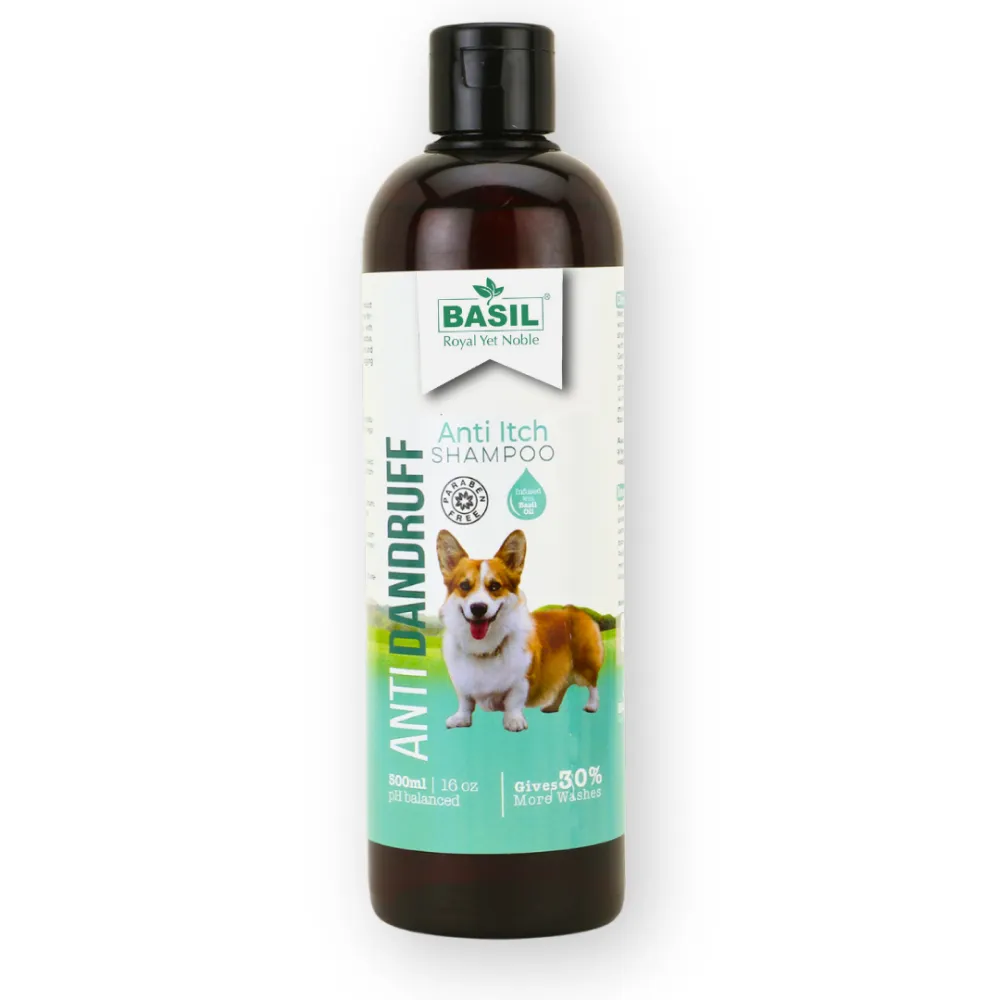 Basil Anti Dandruff & Anti Itch Shampoo for Dogs and Cats