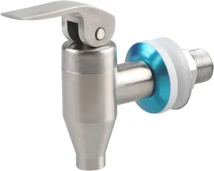 Beverage Dispenser Spigot Stainless Steel Push Style Spigot Water Dispenser Replacement Faucet for Sun Tea, Water, Juice or Various Drinks