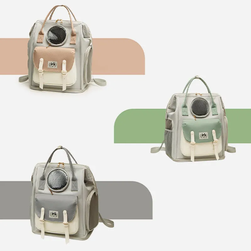 Cat Purse For Outdoor Large Portable Oxford Pet Carrier Backpack