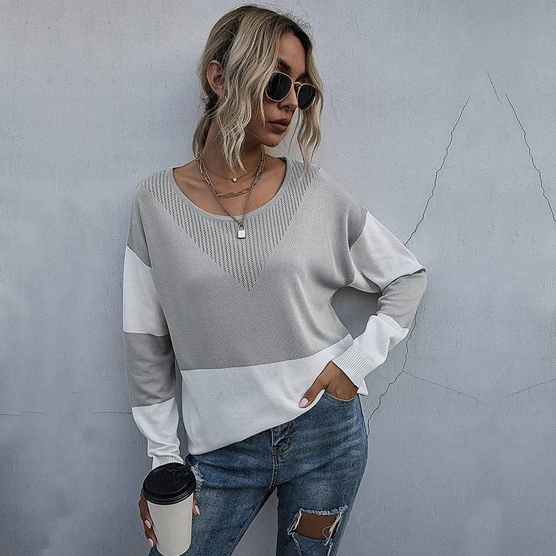 Cecelia Women's Casual See-Through Mesh Knitted Sweater