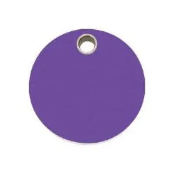 Circle Flat Plastic Pet ID Tag