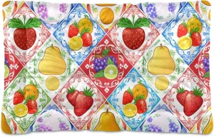 Colorful Fruits Outdoor Dog Bed for Small Dogs Washable Waterproof Travel Pet Bed Mat Portable Cat Bed with Non-Slip Bottom for Indoor and Sleeping 18 x 24 Inch