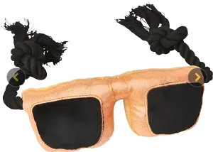 COSMO 8-Inch Sunglasses Dog Toy: Fun and Durable Playtime Accessory