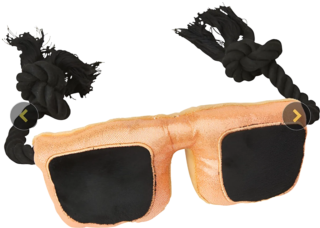 COSMO 8-Inch Sunglasses Dog Toy: Fun and Durable Playtime Accessory