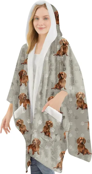 Cozy Sherpa Snugg Wrap for Women - Soft Fleece Blanket Hoodie - 32 Dog and Cat Breeds - Warm Lightweight Gift for Pet Lovers