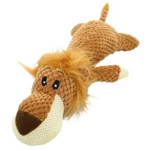 Cute Lion Plush Dog Toy – Squeaky Stuffed Cartoon Toy for Puppies