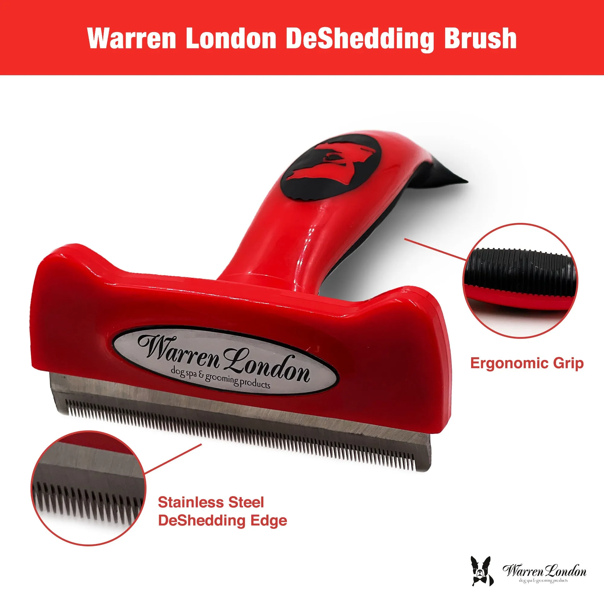 De-Shedding Dog Brush for Short Hair (<1")