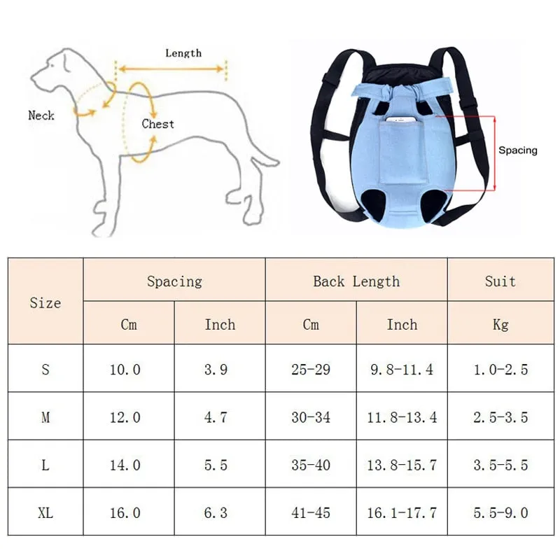 Denim Pet Dog Backpack Outdoor Travel Cat Dog Carrier Bag For Small Dogs