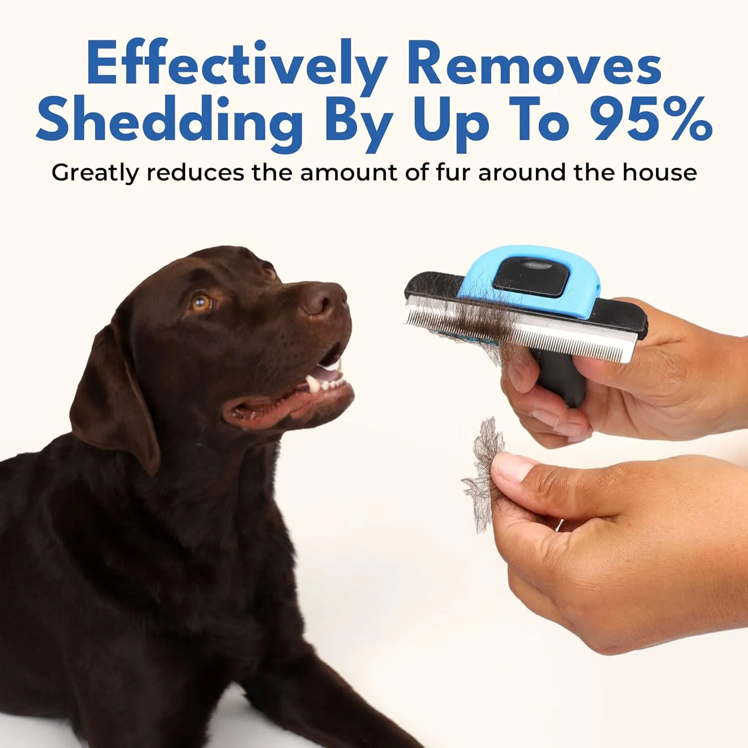 Deshedding Brush for Short Haired Dogs & Cats - Cat and Dog Brush