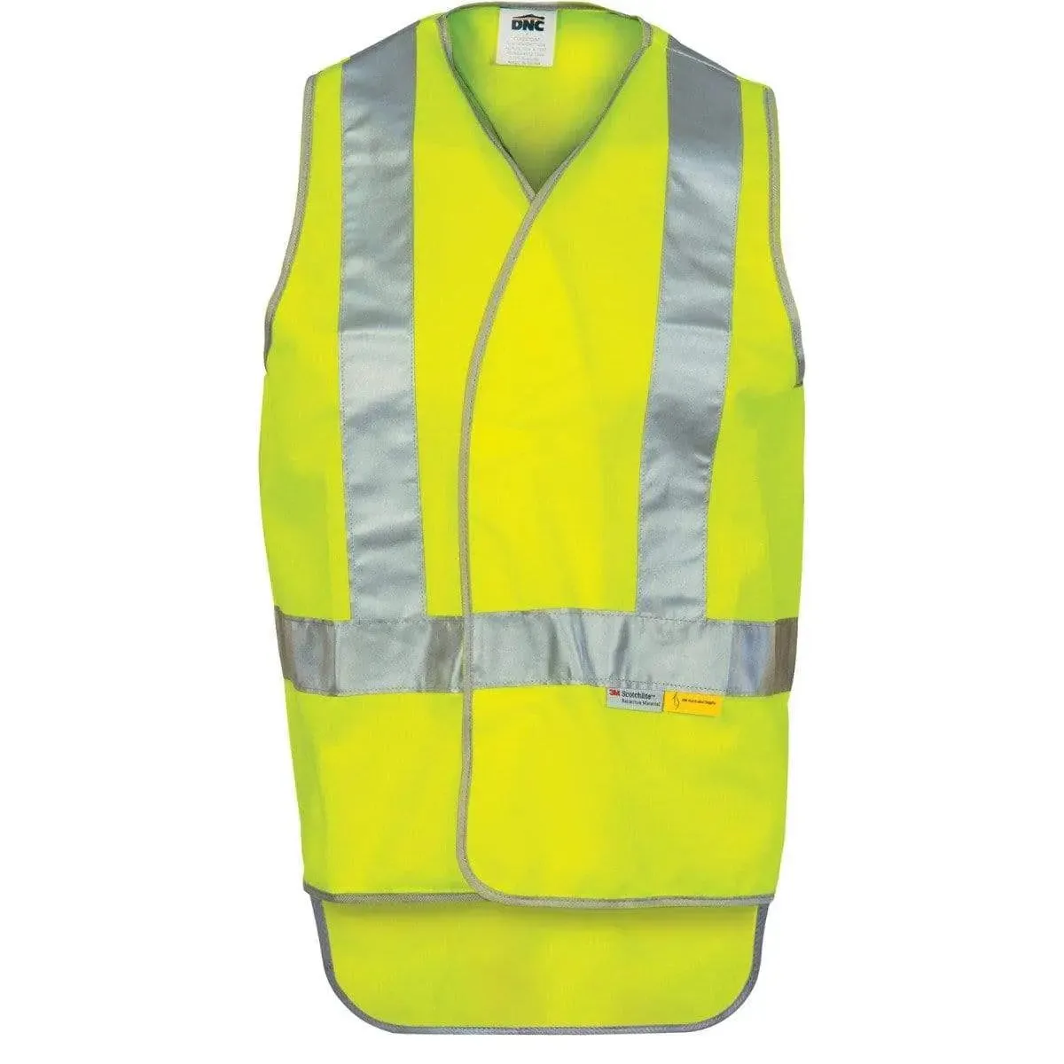 Dnc Workwear Day/night Cross Back Safety Vest With Tail - 3802