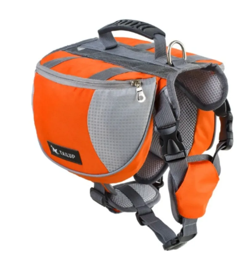 Dog Backpack Travel Hiking Knapsack Saddle Bag Outdoor Portable Backpack Travel Harness