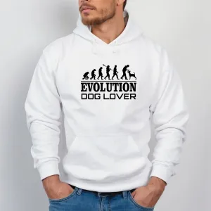 Dog Evolution Hoodie - Humorous Dog Walker Shirt - Birthday Gift for Dad