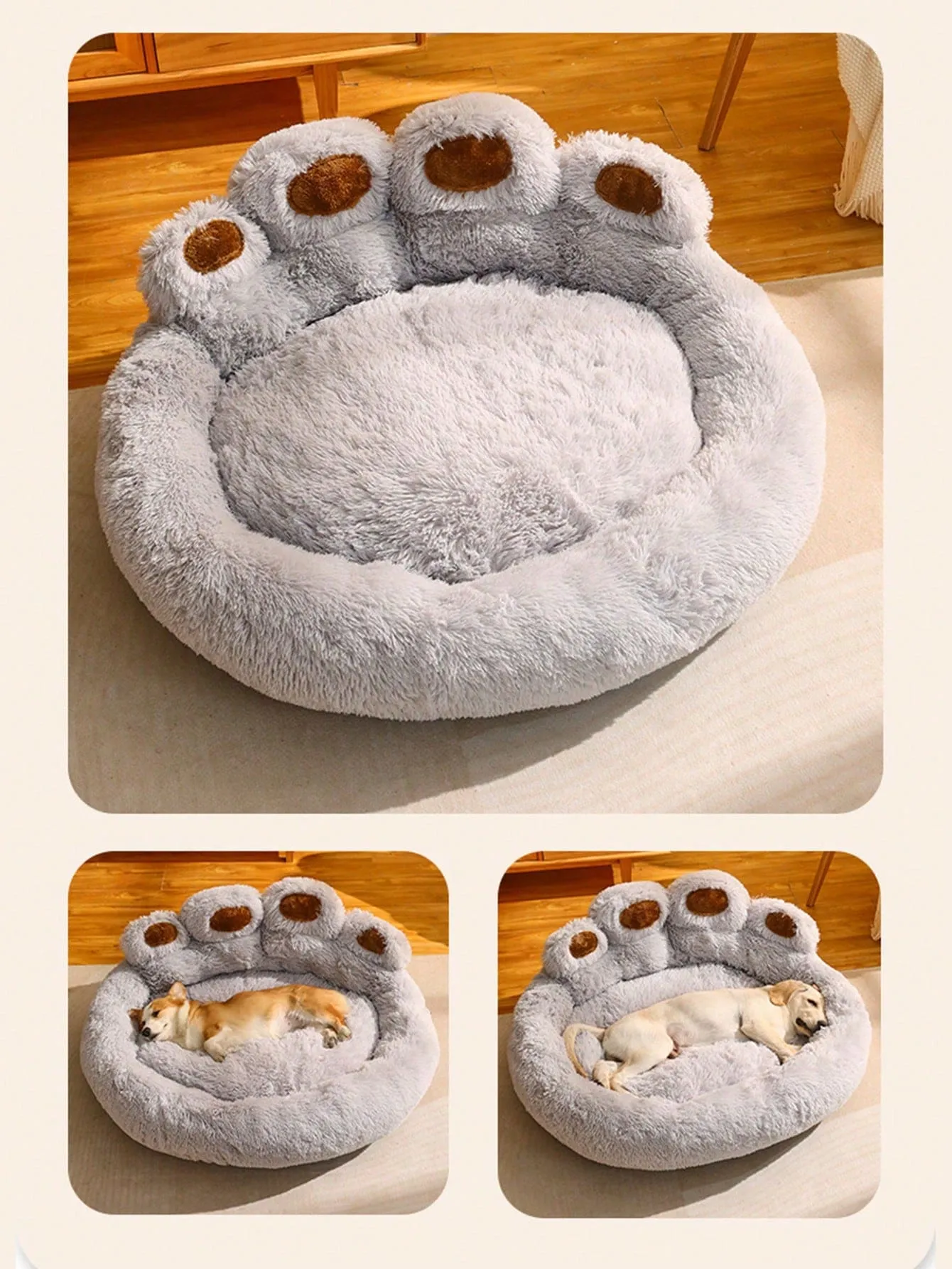 Dog House Bed With Plush Sofa Sleeping Mat