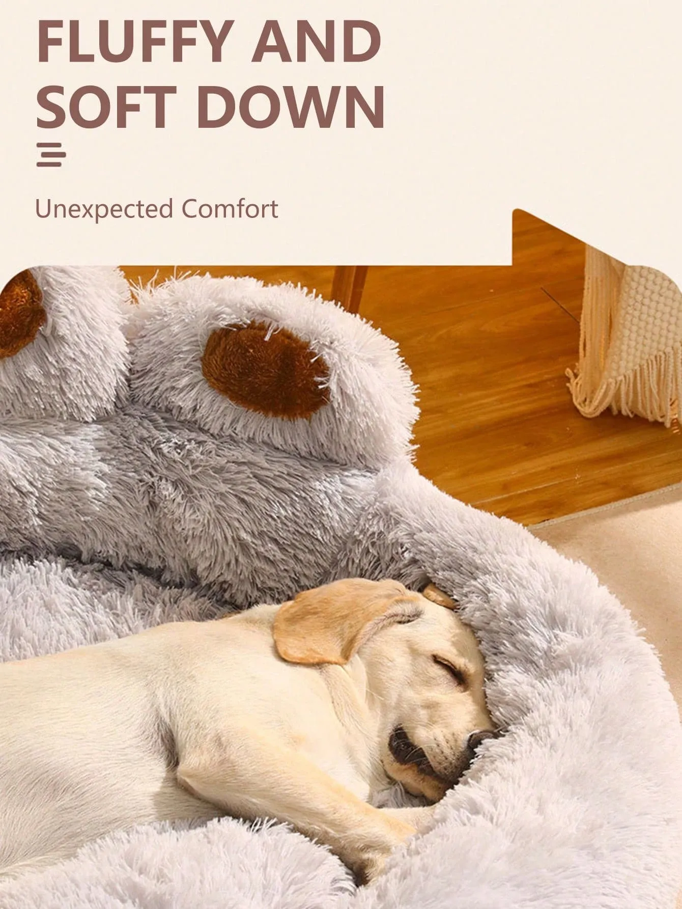 Dog House Bed With Plush Sofa Sleeping Mat
