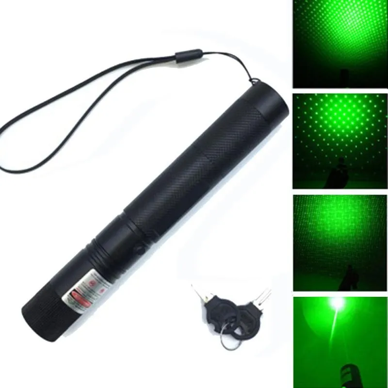 For Powerful Purple Laser Pointer Pen Visible Beam Light Adjustable (Blue)