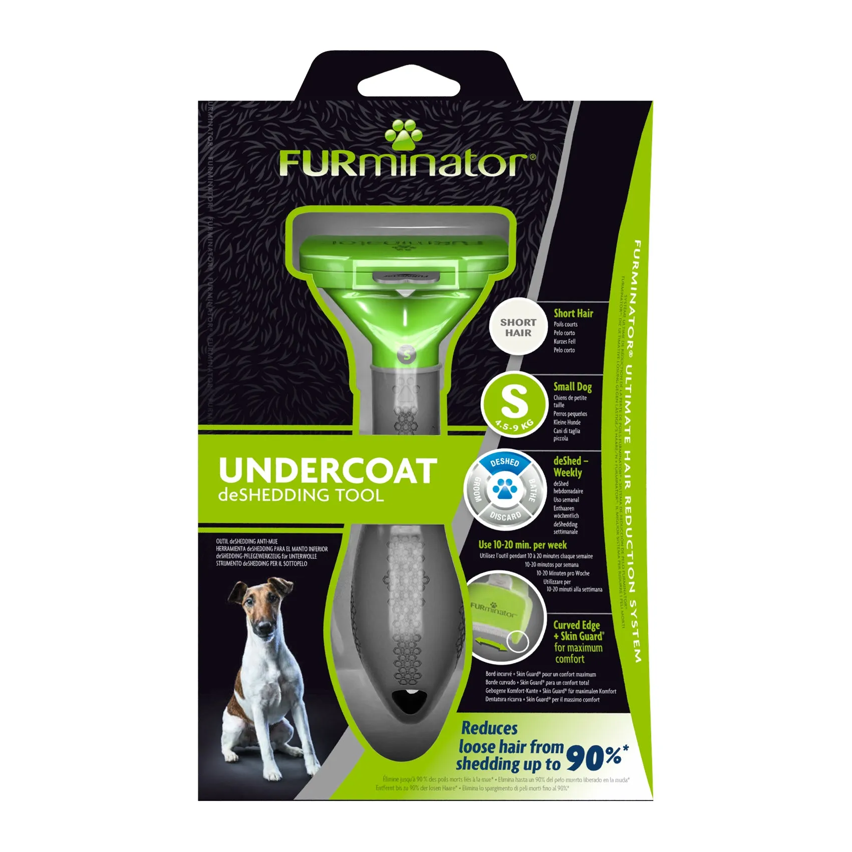 FURminator deShedding Tool for Short Haired Small Dogs