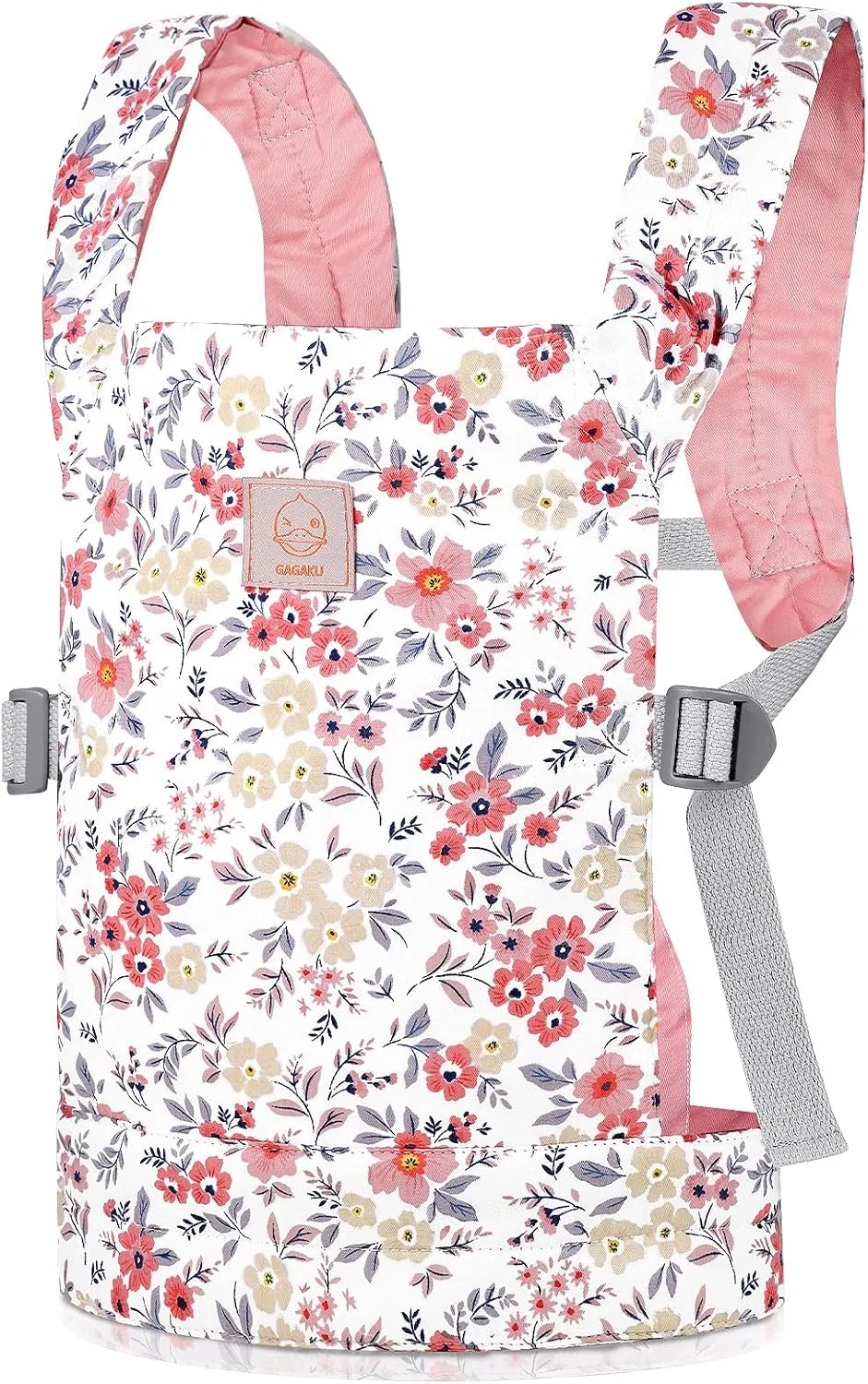 GAGAKU Baby Doll Carrier for Little Girls - Stuffed Animal Carrier Toy for Toddler - Pink Wax Flowers