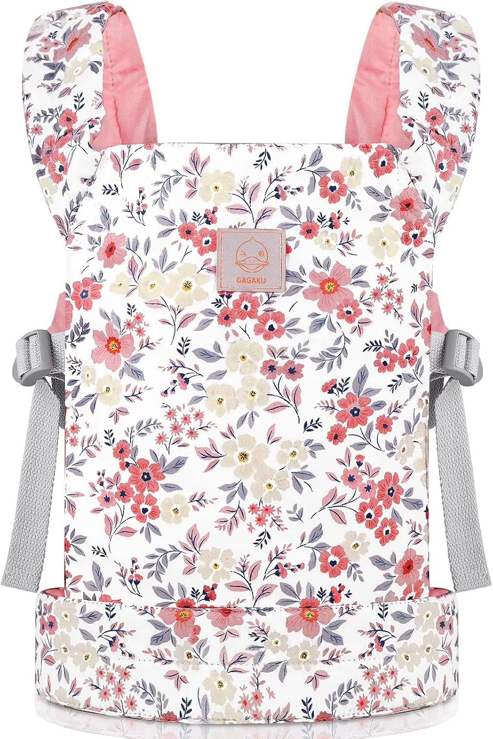 GAGAKU Baby Doll Carrier for Little Girls - Stuffed Animal Carrier Toy for Toddler - Pink Wax Flowers