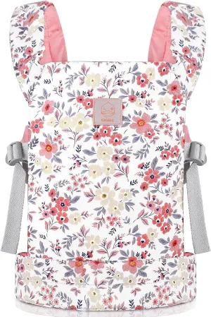 GAGAKU Baby Doll Carrier for Little Girls - Stuffed Animal Carrier Toy for Toddler - Pink Wax Flowers
