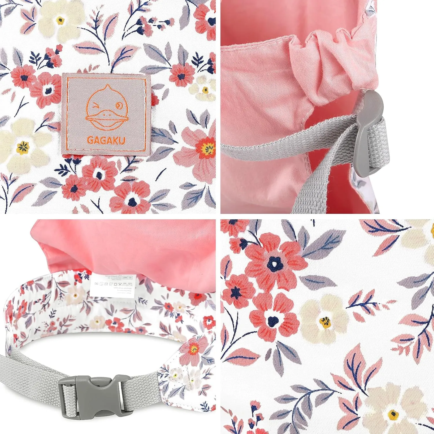 GAGAKU Baby Doll Carrier for Little Girls - Stuffed Animal Carrier Toy for Toddler - Pink Wax Flowers