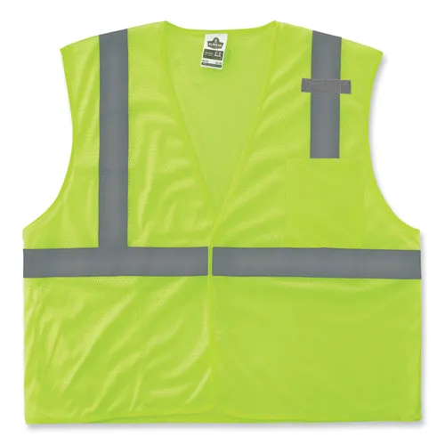 Glowear 8210hl Class 2 Economy Mesh Hook And Loop Vest, Polyester, 4x-large/5x-large, Lime
