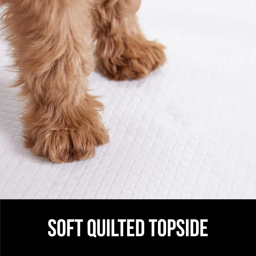 Gorilla Guard Disposable Puppy Pads, 150 Count 22x22 in, 5 Layer Pee Pads for Dogs, Absorbent Diaper Changing Pad, Dog Potty Training Supplies, Quick Dry Pet Housebreaking Essentials for Puppies