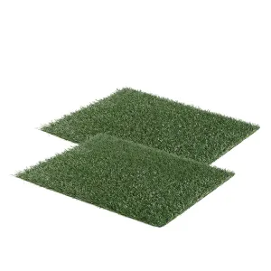 Grass Mat for Pet Dog Potty Tray Training Toilet 2 Pack - 63.5cm x 38cm
