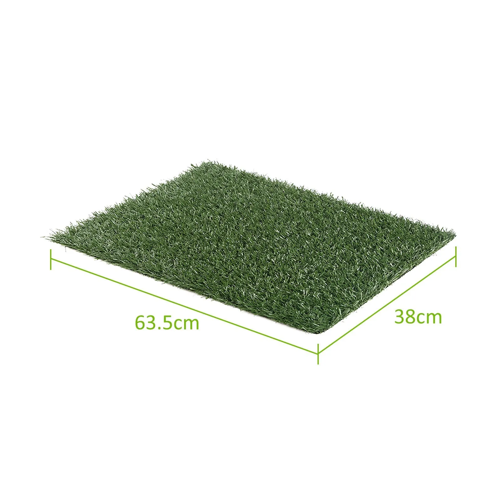 Grass Mat for Pet Dog Potty Tray Training Toilet 2 Pack - 63.5cm x 38cm