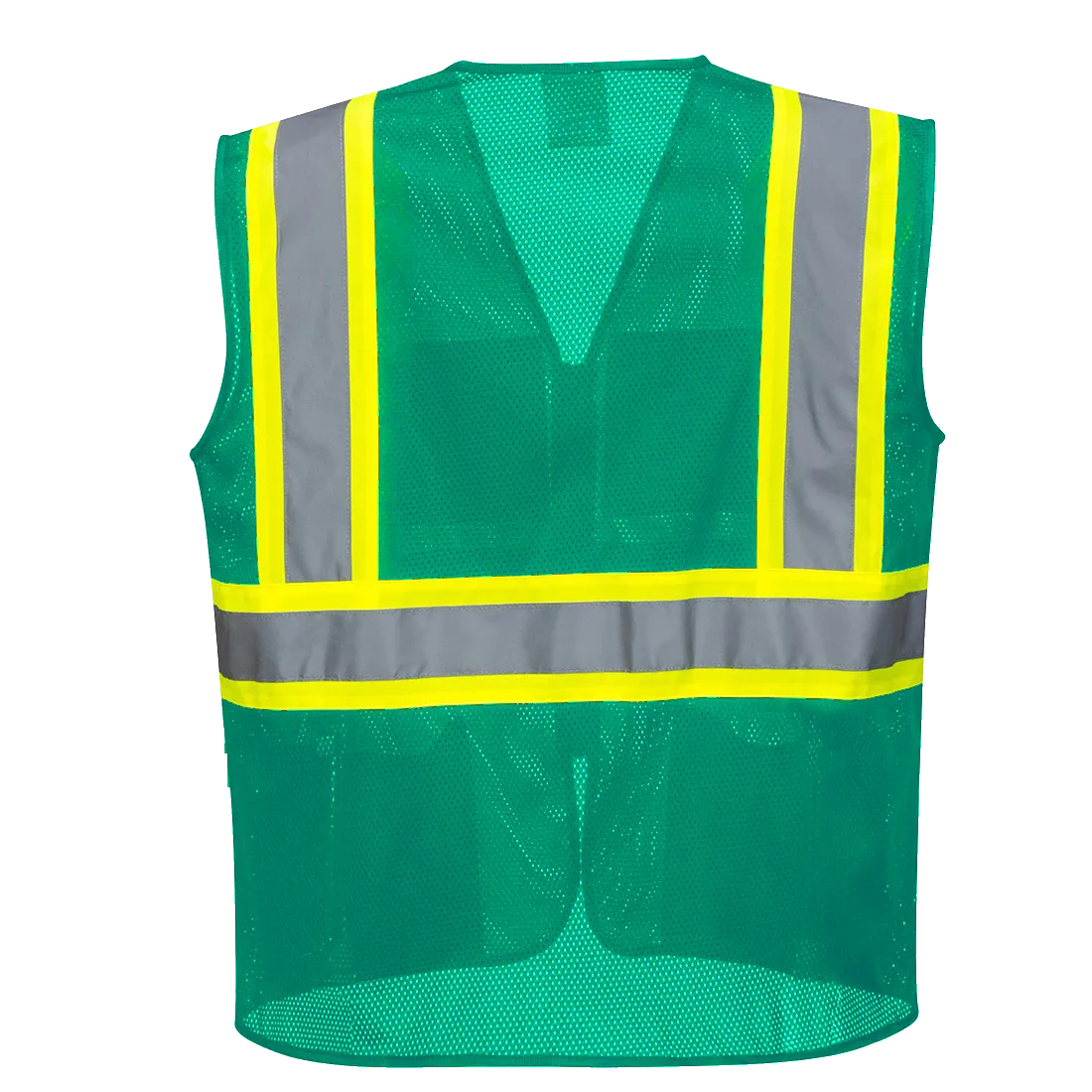 Green Safety Vest Reflective High Visibility with Pockets