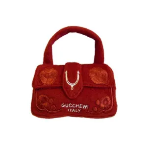 Gucchewi Red Floral Purse Dog Toy