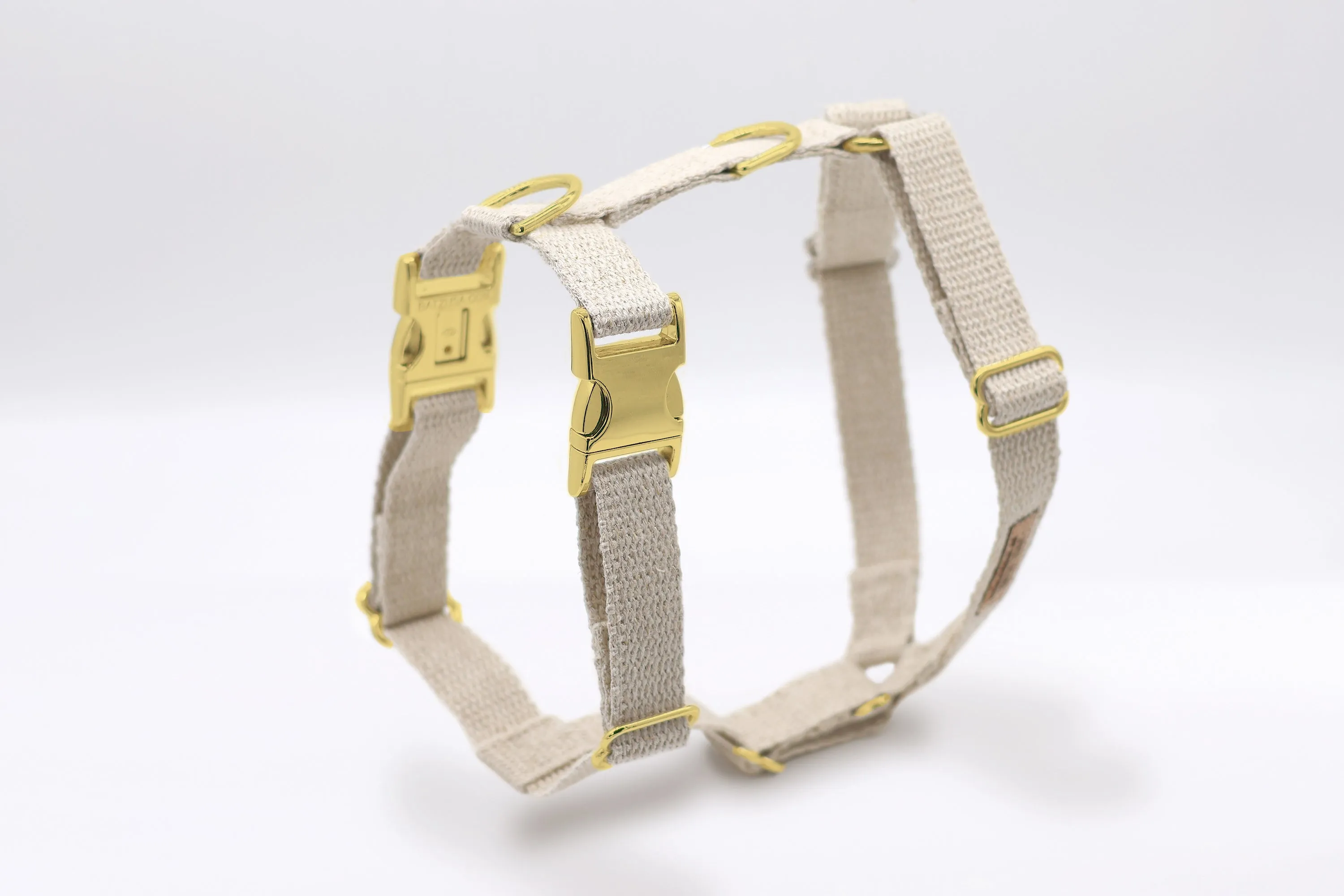 H Style Dog Harness Natural Hemp