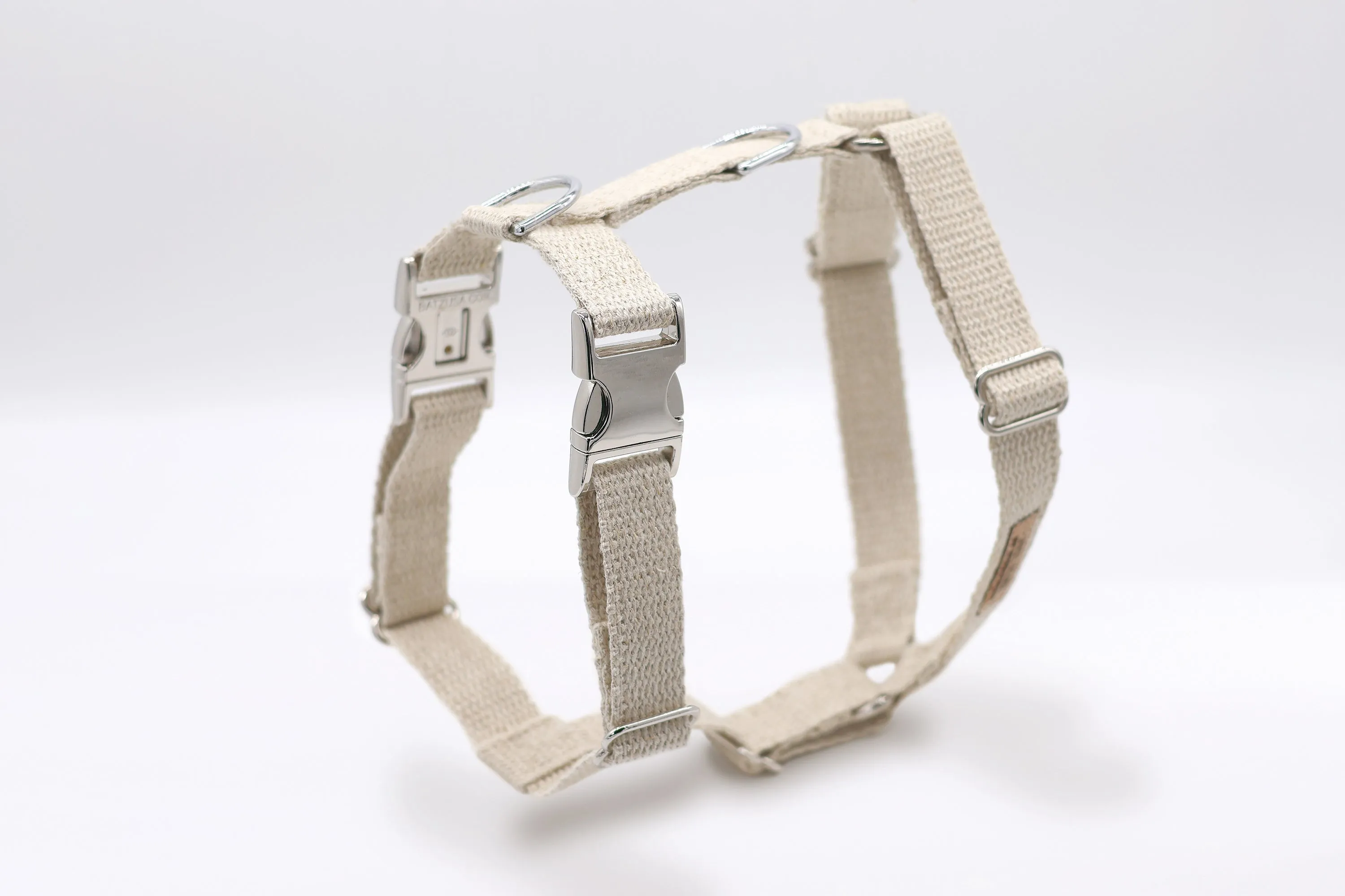 H Style Dog Harness Natural Hemp