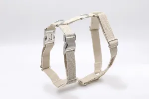 H Style Dog Harness Natural Hemp