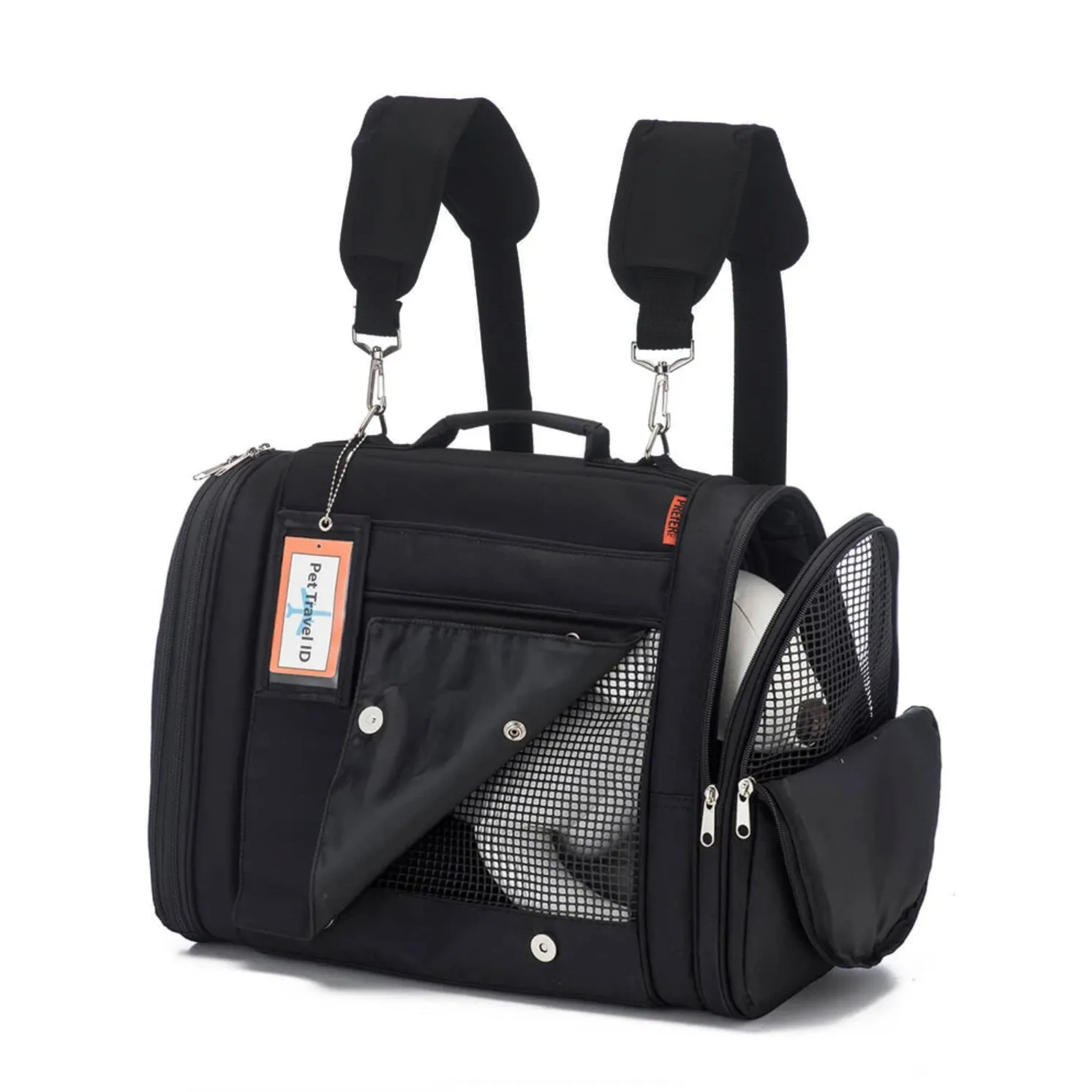 Hideaway Pet Backpack: Black
